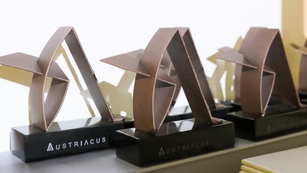 Siegertrophäe des österreichischen Bundeswerbepreises