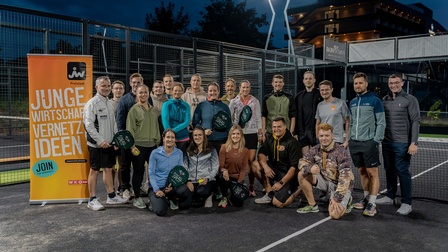 gruppenfoto, personen, tennis