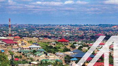 Blick auf Accra, Hauptstadt von Ghana