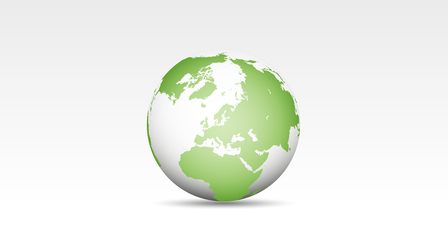 grüne Weltkugel - im Fokus Europa