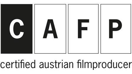 Logo - schwarze Schrift auf weißem Hintergrund: Certified Austrian Film Producer