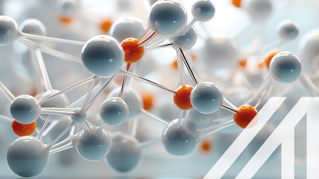 Einzelne Aminosäure-Moleküle in Rot und Weiß,  AI-generiert 