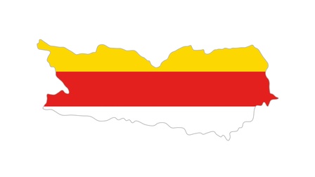 Karte und Fahne von Kärnten 