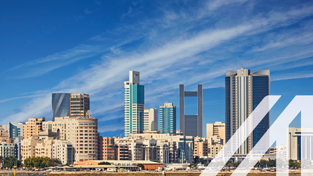 Skyline mit moderner Architekture von Manama in Bahrain 