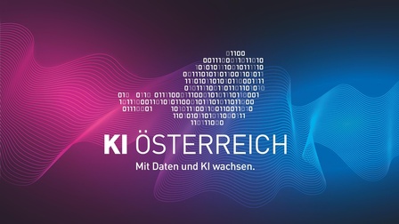 Schriftzug-Logo KI Österreich: Mit Daten und KI wachsen