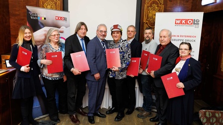 Ehrung von Mitgliedern der Fachgruppe Druck Wien