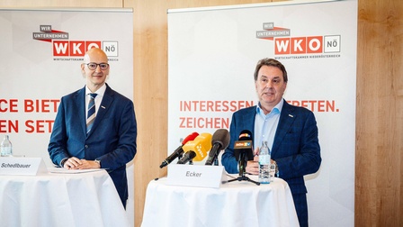 WKNÖ-Präsident Wolfgang Ecker (rechts) und WKNÖ-Direktor Johannes Schedlbauer 