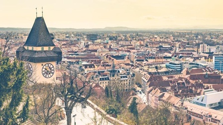 Blick über Graz vom Schlossberg