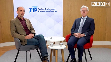 TIP-Innovationsexperte Andreas Kornherr und Patentanwalt Martin Müllner