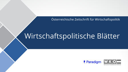 Schriftzug-Sujet: Wirtschaftspolitische Blätter - österreichische Zeitschrift für Wirtschaftspolitik