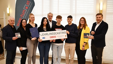 Foto vom Auftakt des Lehrlingscastings im Rathaus Oberpullendorf.