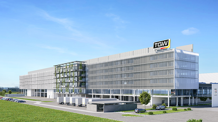 Das fünfstöckige Bürogebäude wird mit dem Bestandsbau über einen sogenannten „Cube“ verbunden.