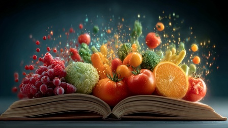 Buch aus dem Lebensmittel spriessen