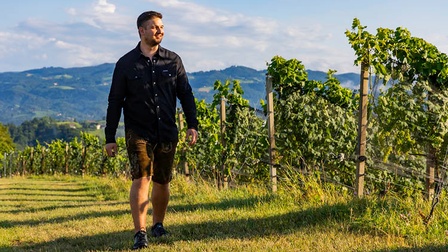 Florian Lieleg in seinem Weingarten
