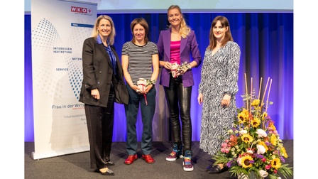 FiW Landesvorsitzende Martina Entner, Lisi Steurer, Miriam Höller und FiW Landesgeschäftsführerin Claudia Rieser