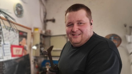 David Syn bei der Arbeit