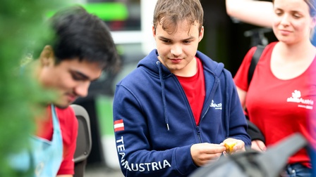 Im Trainingslager in Lachstatt lernten sich alle Teilnehmer kennen. Simon Stoißer im Bild