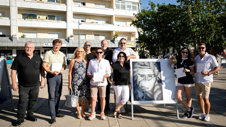 KommR MMst. Herbert Ohr (Landesinnungsmeister der Mechatroniker), Johann Heisz (Bürgermeister), Emmi Pachinger, Patrick Bucher, Erwin Muik (Landesinnungsmeister der Berufsfotografen), Franz Messenbäck, Nicole Oberhofer, Thomas Kornfeind (Fachgruppengeschäftsführer), Rodica Zita Würth und Eric Halwax (v. l.)