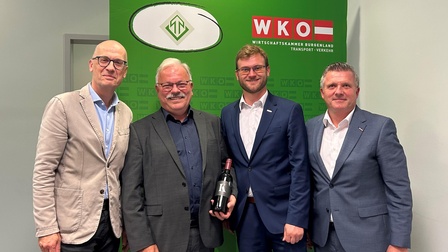 Die Tagungsgäste Paul Blachnik und KommR Erwin Leitner (beide Wirtschaftskammer Österreich), Hubert Bleich (Fachgruppenobmann) und Bernhard Dillhof (Fachgruppengeschäftsführer) (v. l.). 