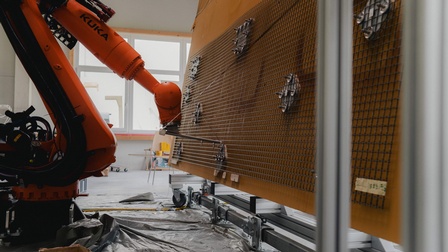 Maschine Fassadenplatte, Wohnheim der Caritas in Wien