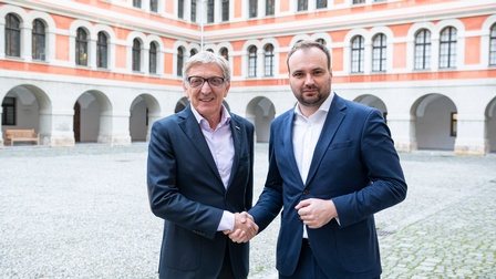 WKO Steiermark Präsident Josef Herk und Ärztekammer Steiermark Präsident Michael Sacherer 