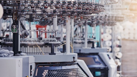 Spinnereimaschine in einer Textilfabrik