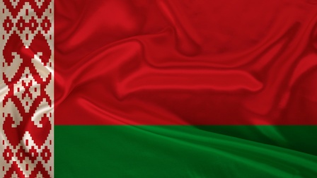 3D Rendering einer Flagge von Belarus