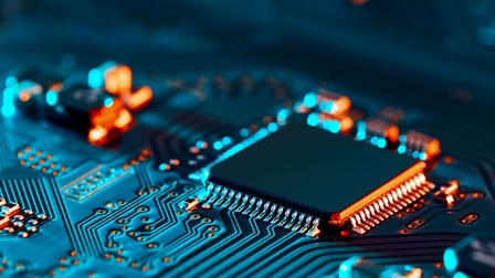 Detailansicht einer Computerplatine