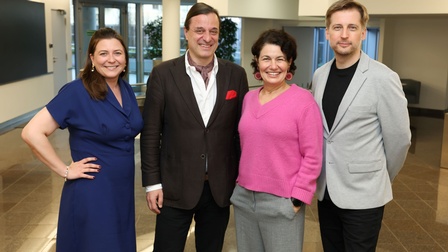 Vier Personen, der Fachverbandsausschuss der Film- und Musikwirtschaft