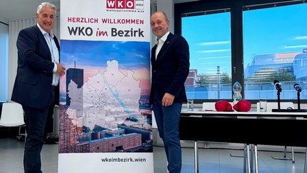 Bezirksvorsteher Donaustadt Ernst Nevrivy & WK-Bezirksobmann Christian Timmermann