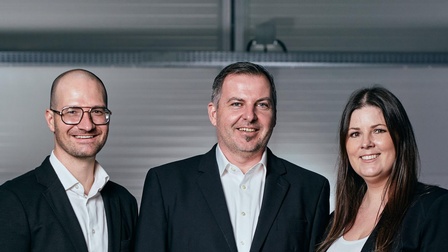 Andreas Hausberger (R&D), CEO Mario Leitner, CTO Cornelia Leitner (v.l.)