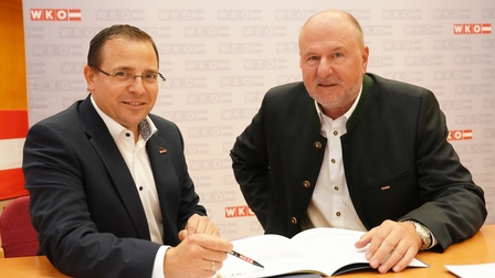 Präsifent Wirth und Spartenobmann Putz