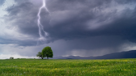 Unwetter mit Blitzschlag