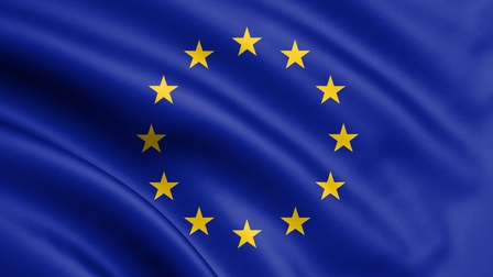 3D-Illustration der Flagge der Europäischen Union