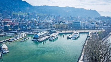 Flotte der Vorarlberg Lines im Bregenzer Hafen