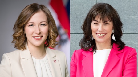 Porträtfoto von Claudia Plakolm und Martha Schultz