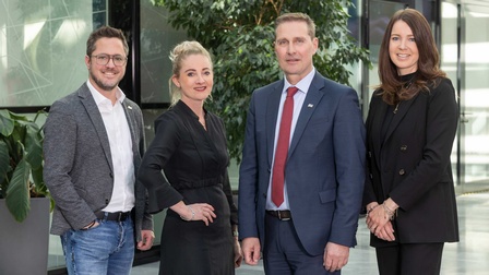 Gruppenfoto mit Alexander Gartner, Karolina Holaus, Franz Jirka und Veronika Opbacher-Egger