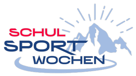 Logo „Schul Sport Wochen“ mit stilisierter Bergsilhouette