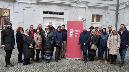 Netzwerktreffen des Meister Alumni Clubs in Eisenstadt mit Bundesspartenobmann Manfred Denk (Mitte, r.) und MAC-Botschafter Erich Ermler (r.) 
