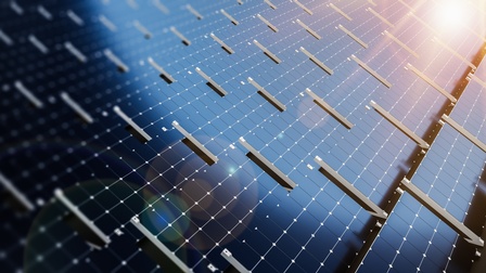 Detailaufnahme von Solarpanele