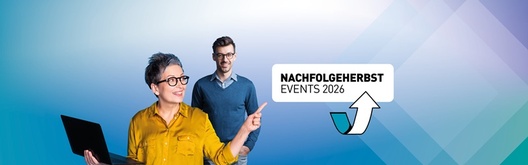 Sujet-Bild: Ein Mann, eine Frau - Schriftzug Nachfolgeherbst
