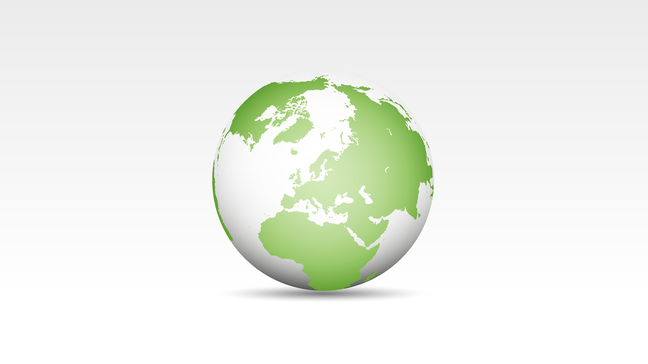 grüne Weltkugel - im Fokus Europa