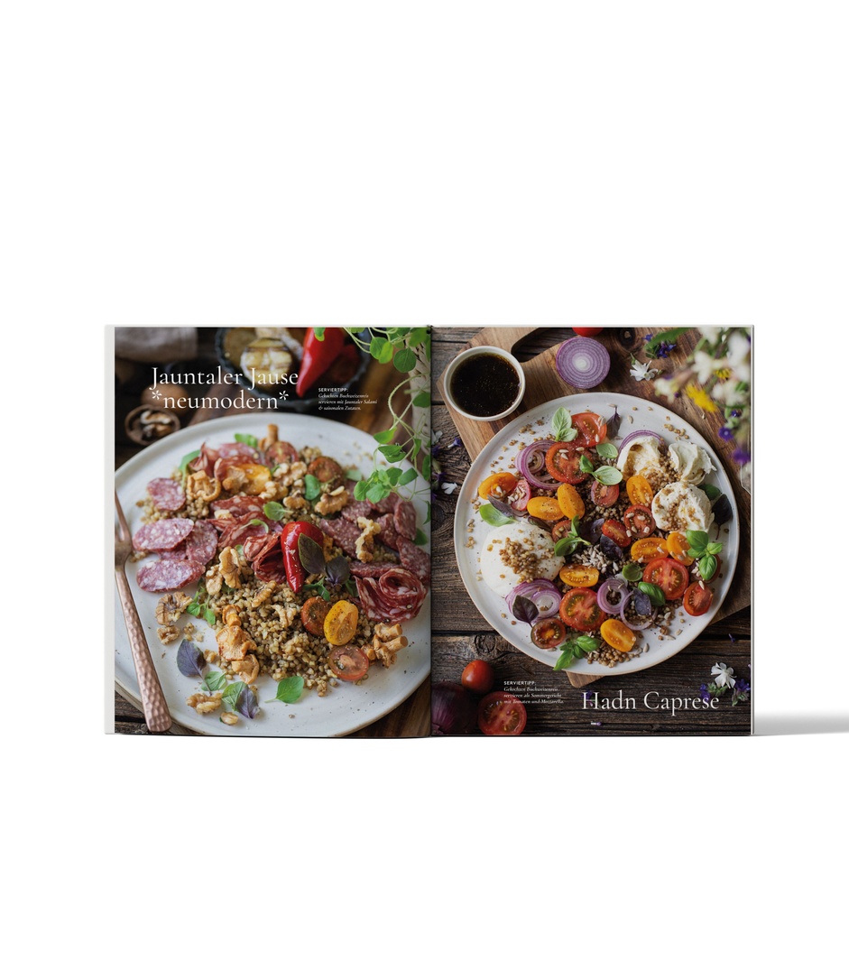 Seiten aus dem Buch "HADN - Das Buchweizen Kochbuch"