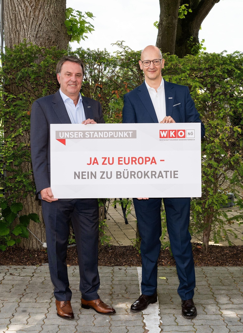 WKNÖ-Präsident Wolfgang Ecker (links) und WKNÖ-Direktor Johannes Schedlbauer