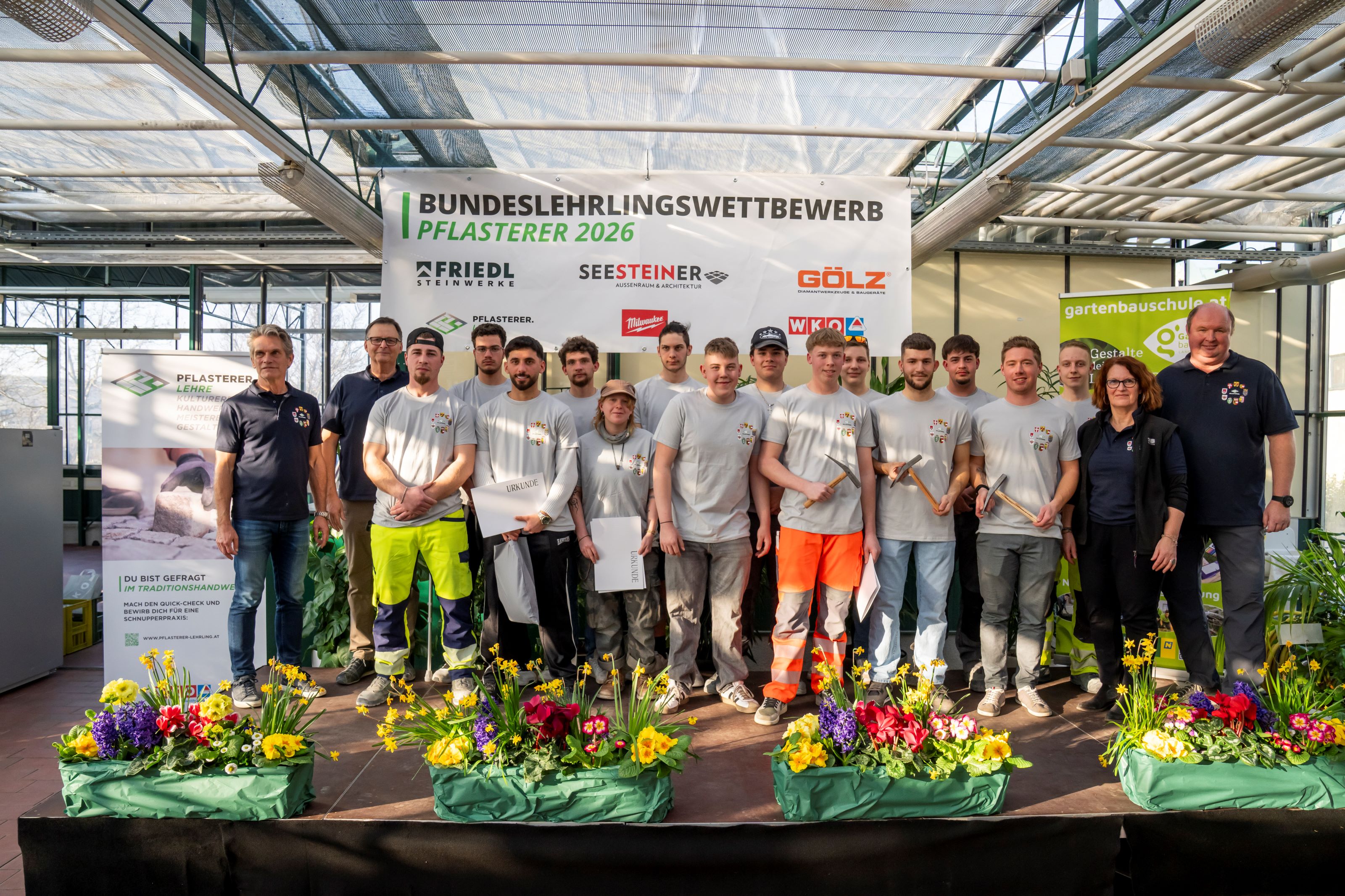 Teilnehmer und Organisationsteam   Bundeslehrlingswettbewerb der Pflasterer 2026