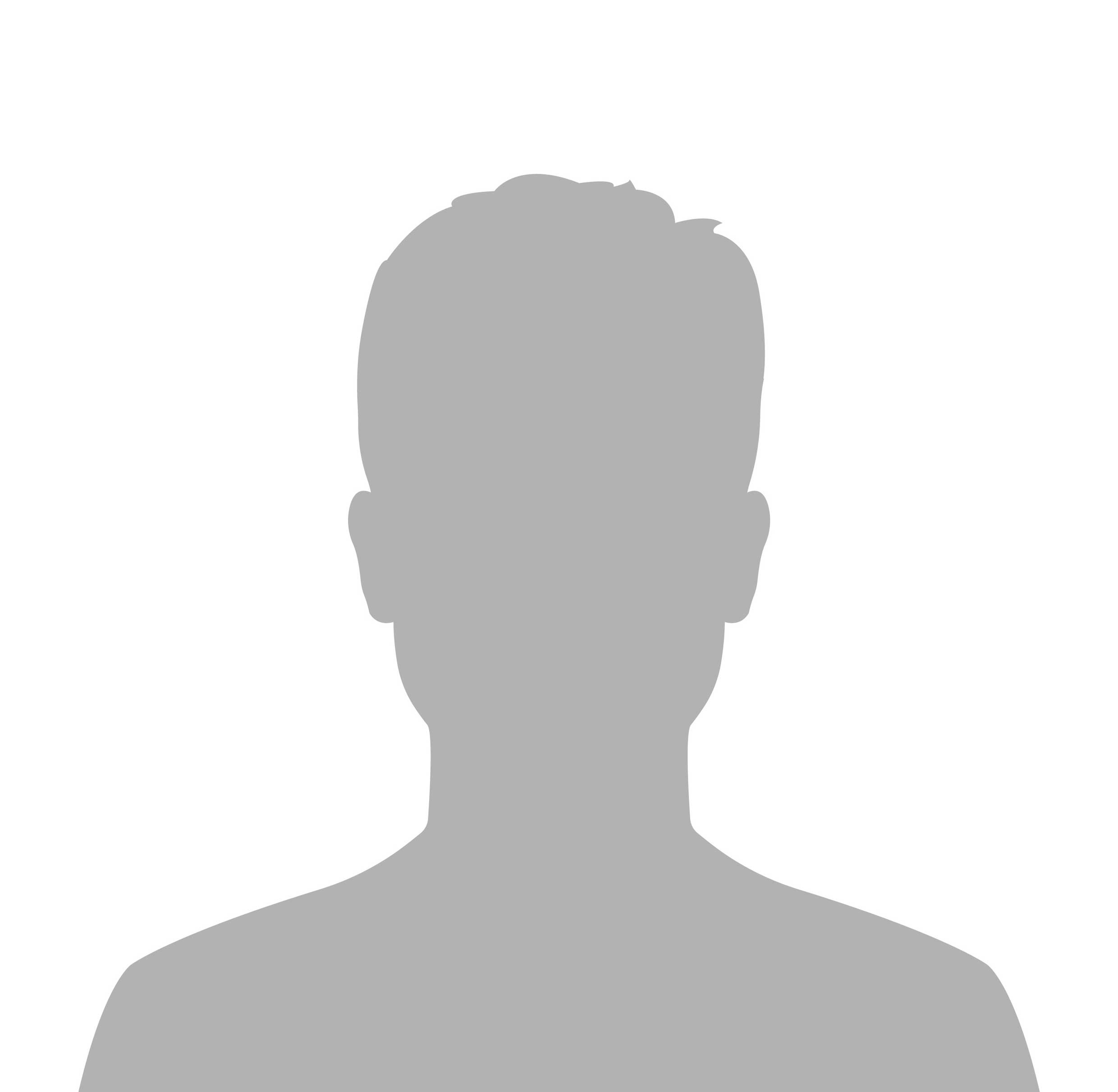 Silhouette eines männlichen Kopfes