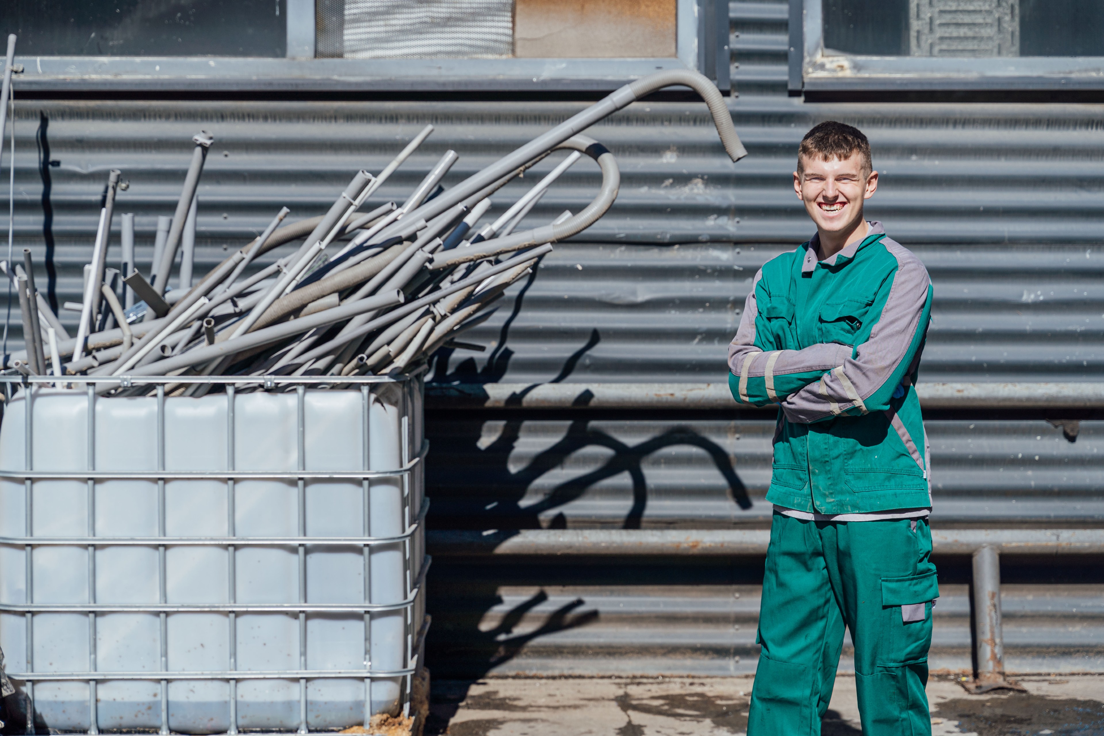 Lehrling der Abfallwirtschaft