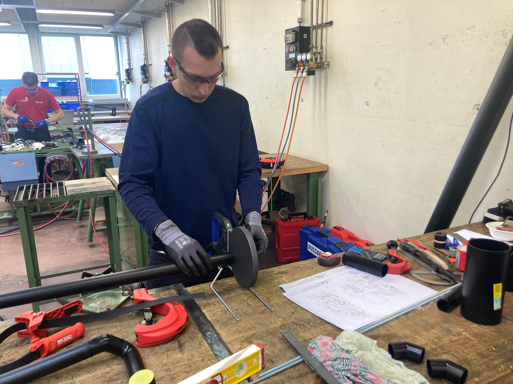 Arbeiten am Werkst&uuml;ck