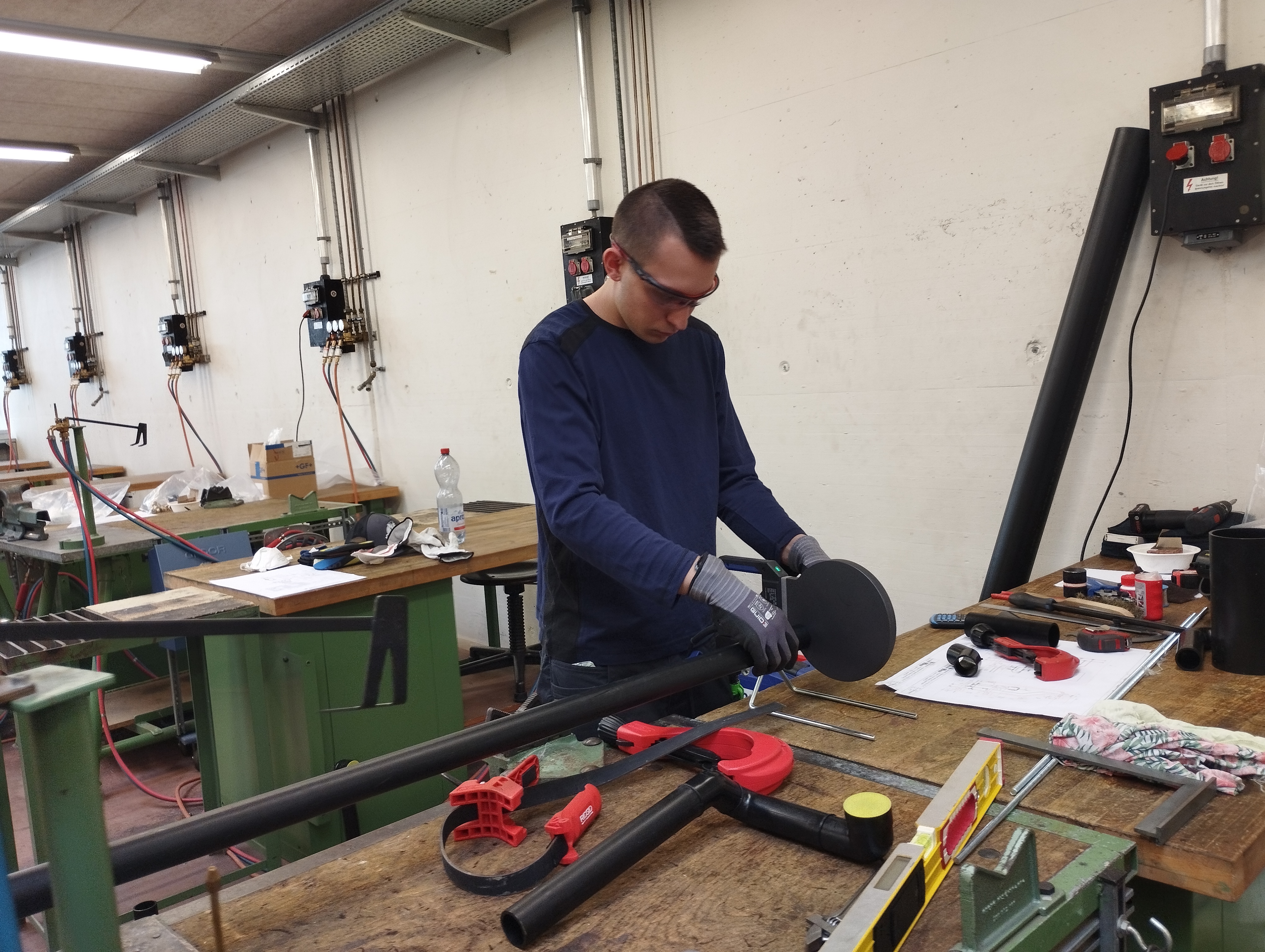 Arbeiten am Werkst&uuml;ck