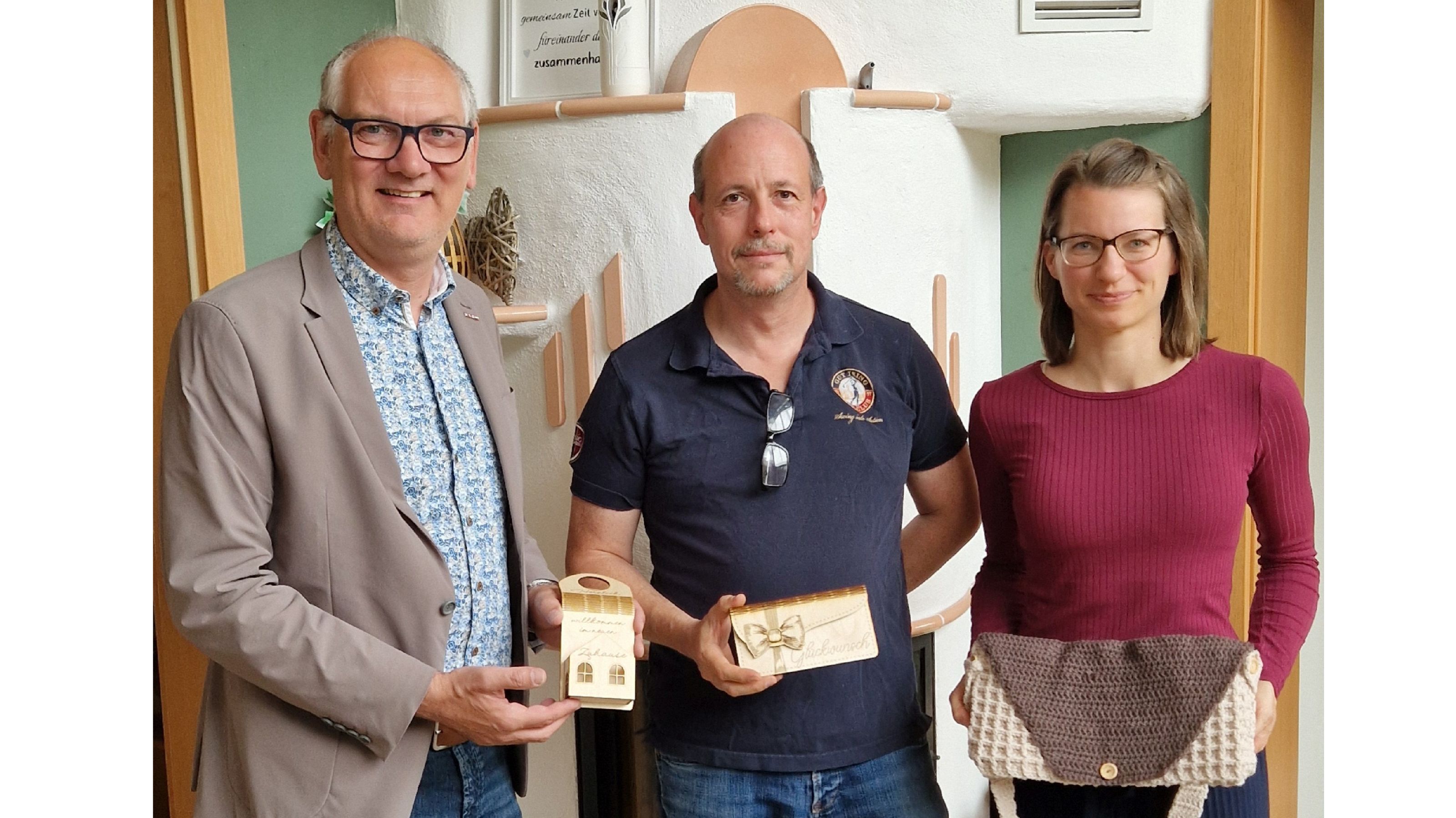 v.l.: Hanns Stattmann mit Nathan und Anja Blos